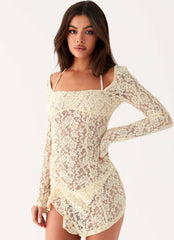 Rarri Lace Mini Dress - Ivory