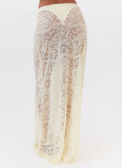 Atoir Lace Maxi Skirt - Yellow