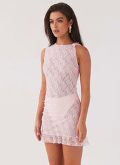 Ballet Slipper Mini Dress - Baby Pink