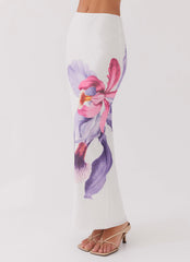 Waiting For Dawn Mesh Maxi Skirt - White
