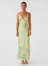 Sorrento Sun Maxi Dress - Golden Bloom