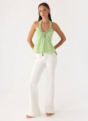 Robbie Super Low Denim Jeans - White
