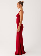 Safiya Maxi Dress - Maroon