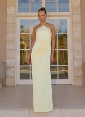 Samaria Halter Maxi Dress - Yellow