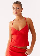 Sangria Top - Tomato