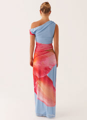Santa Monica Maxi Dress - Blue Floral