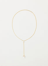 Silhouette Pearl Necklace - Gold