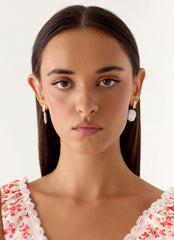 Soft Ember Earrings - Pearl