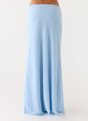 Star Girl Chiffon Maxi Skirt - Blue