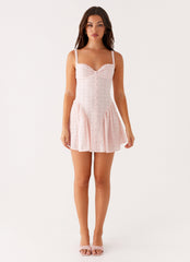 Sugar Plum Mini Dress - Peach