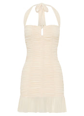 Toni Halter Mini dress - Lemon