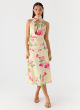Valley Midi Skirt - Lemon Soleil