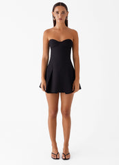 Victoria Strapless Mini Dress - Black