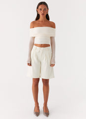Vivianne Off Shoulder Top - Ivory