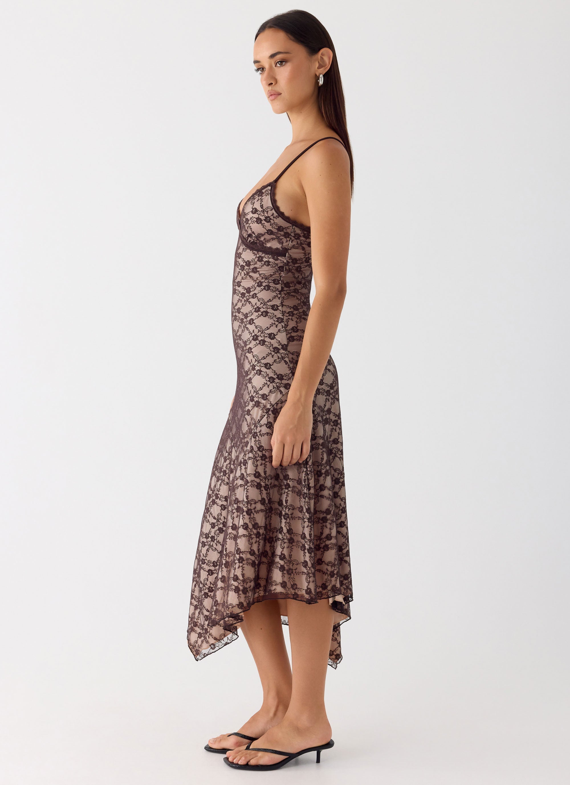 Amelia Midi Dress - Chocolate