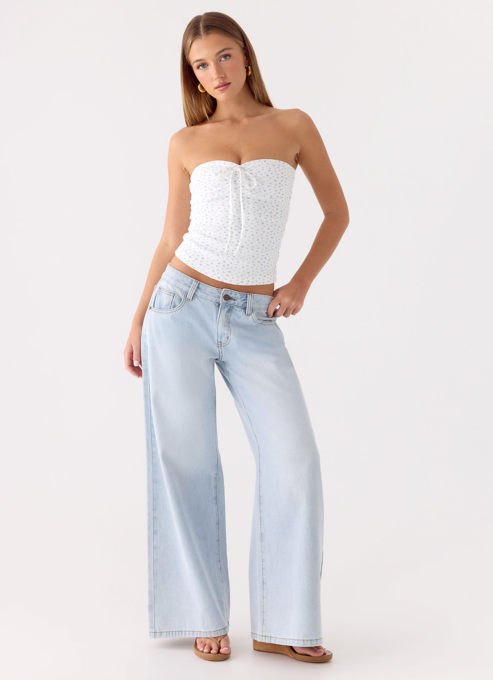 Aurevia Waffle Top - Floral Waffle