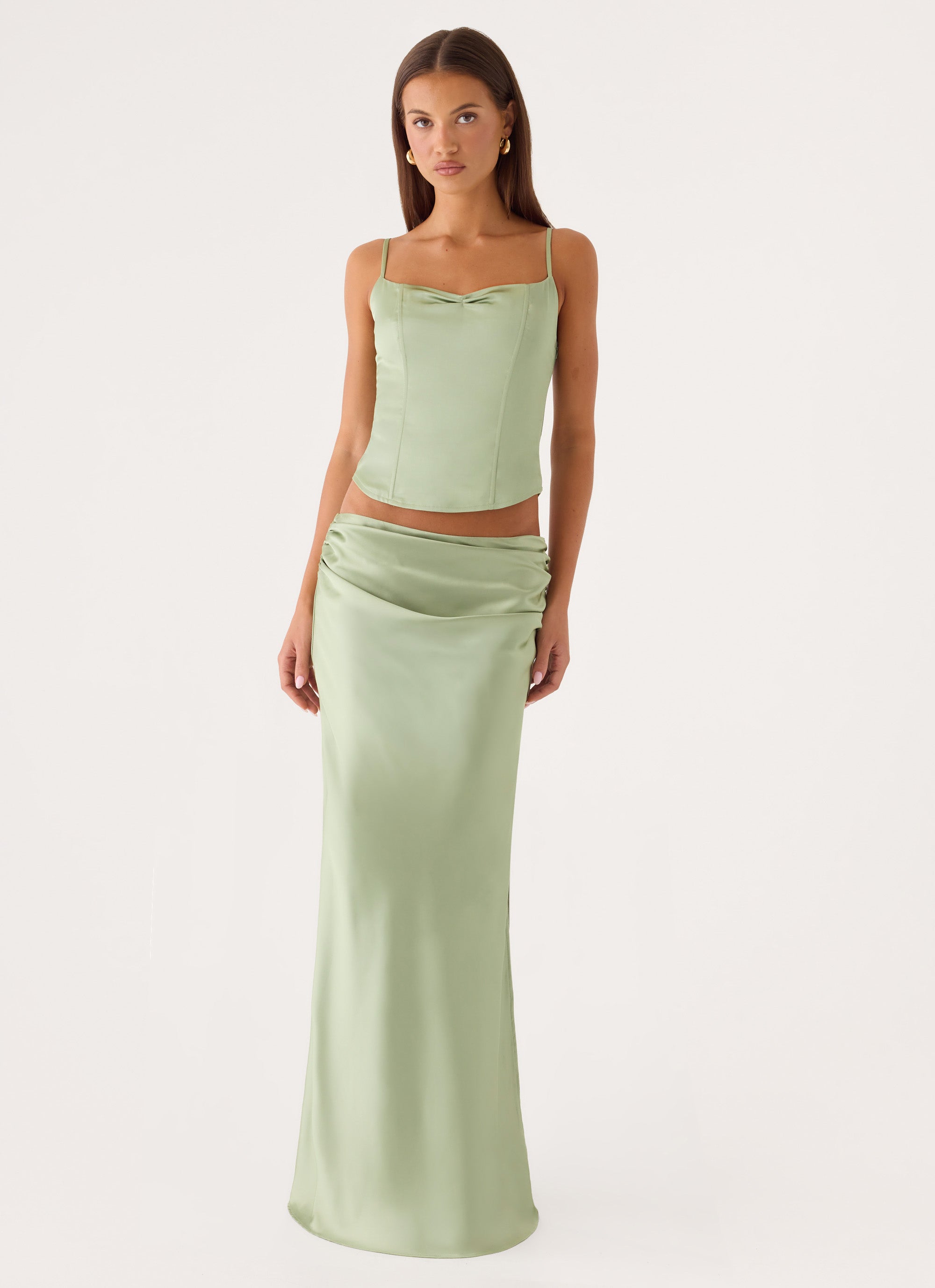 Belle Chime Maxi Skirt - Sage