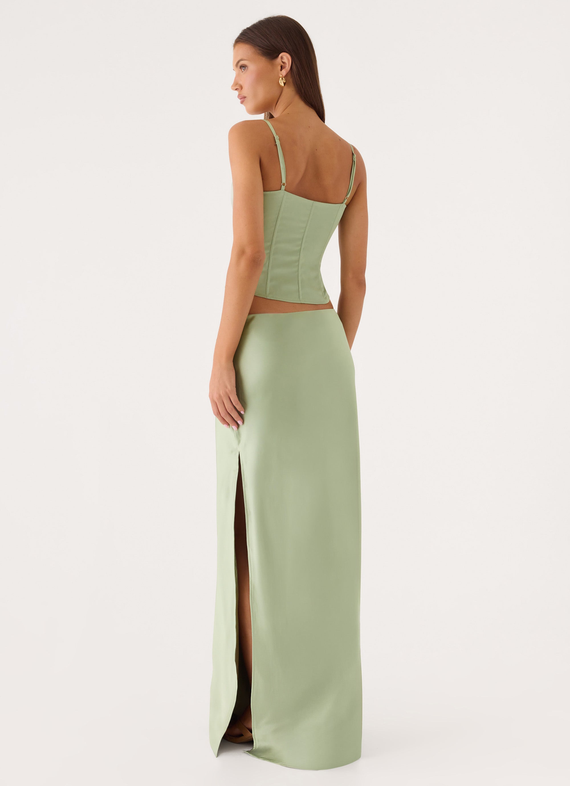 Belle Chime Maxi Skirt - Sage
