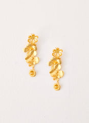 Golden Petal Earrings - Gold