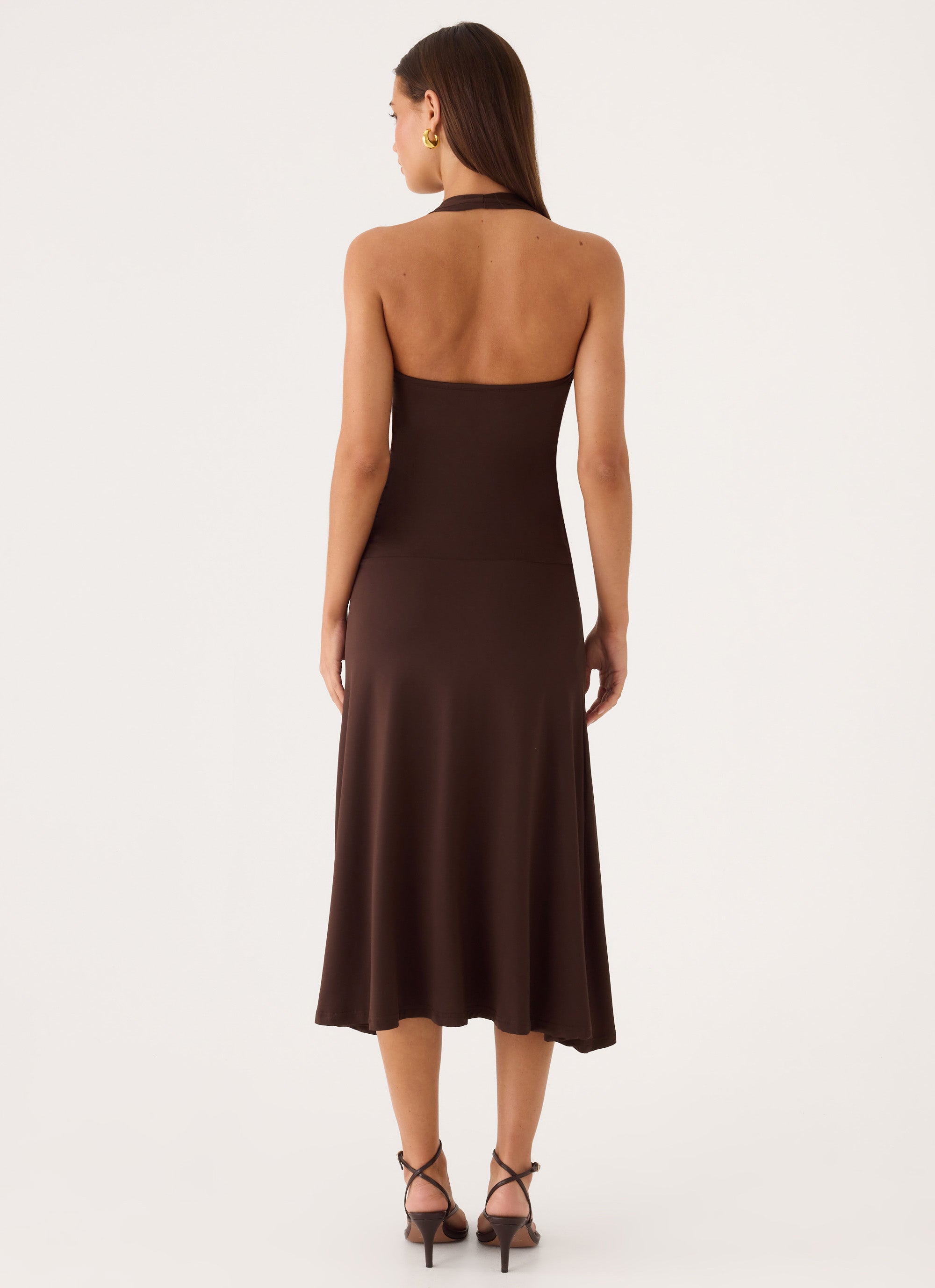 Klyne Midi Dress - Chocolate