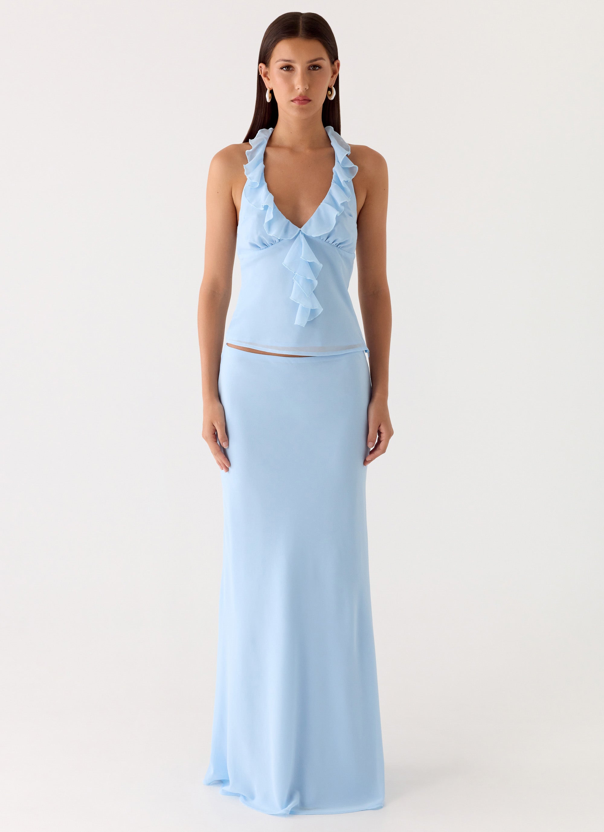 Log In Halter Top - Blue