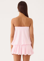 Mazie Strapless Mini Dress - Pink