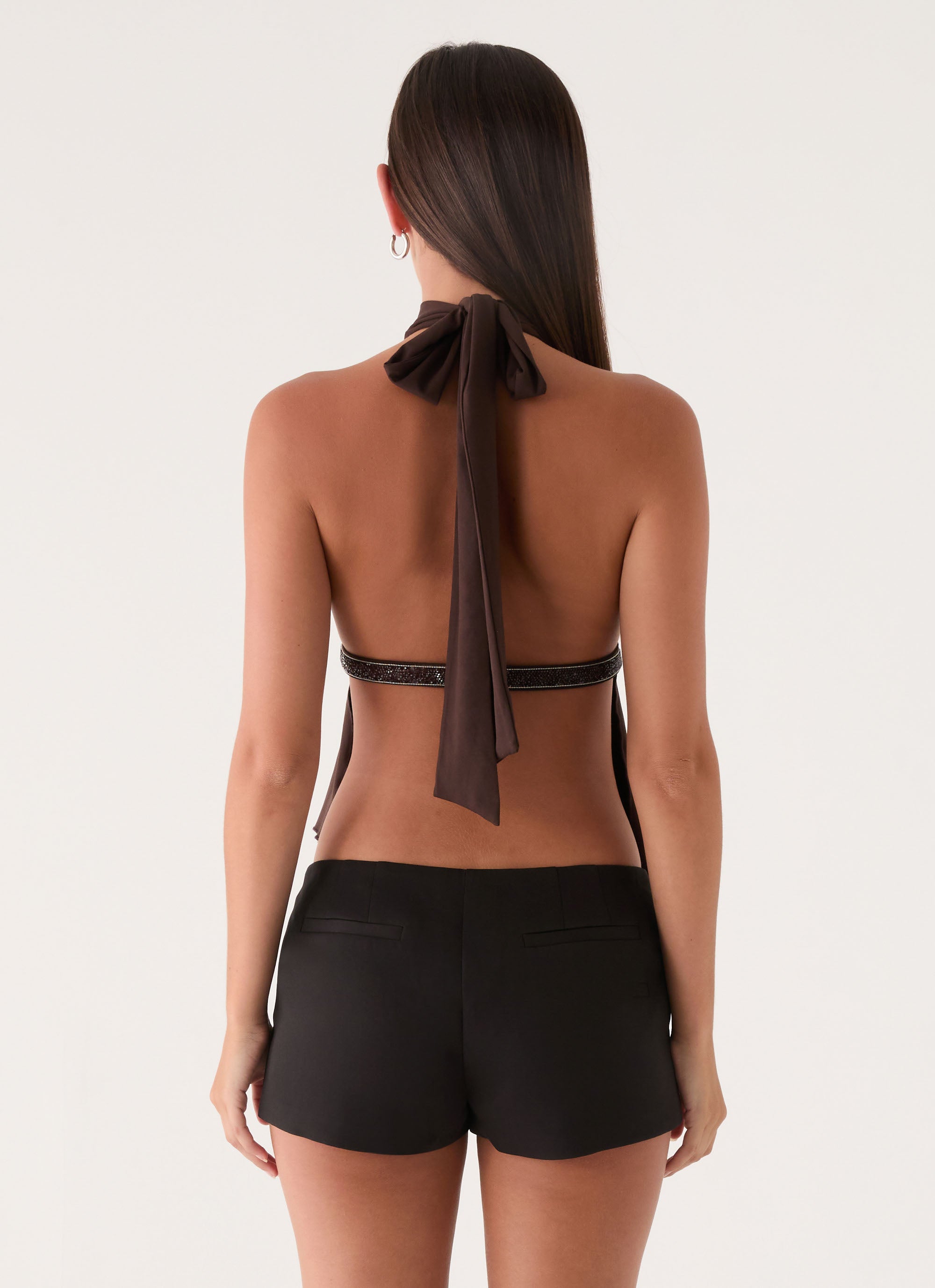 Menah Halter Top - Chocolate