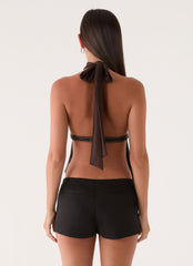 Menah Halter Top - Chocolate