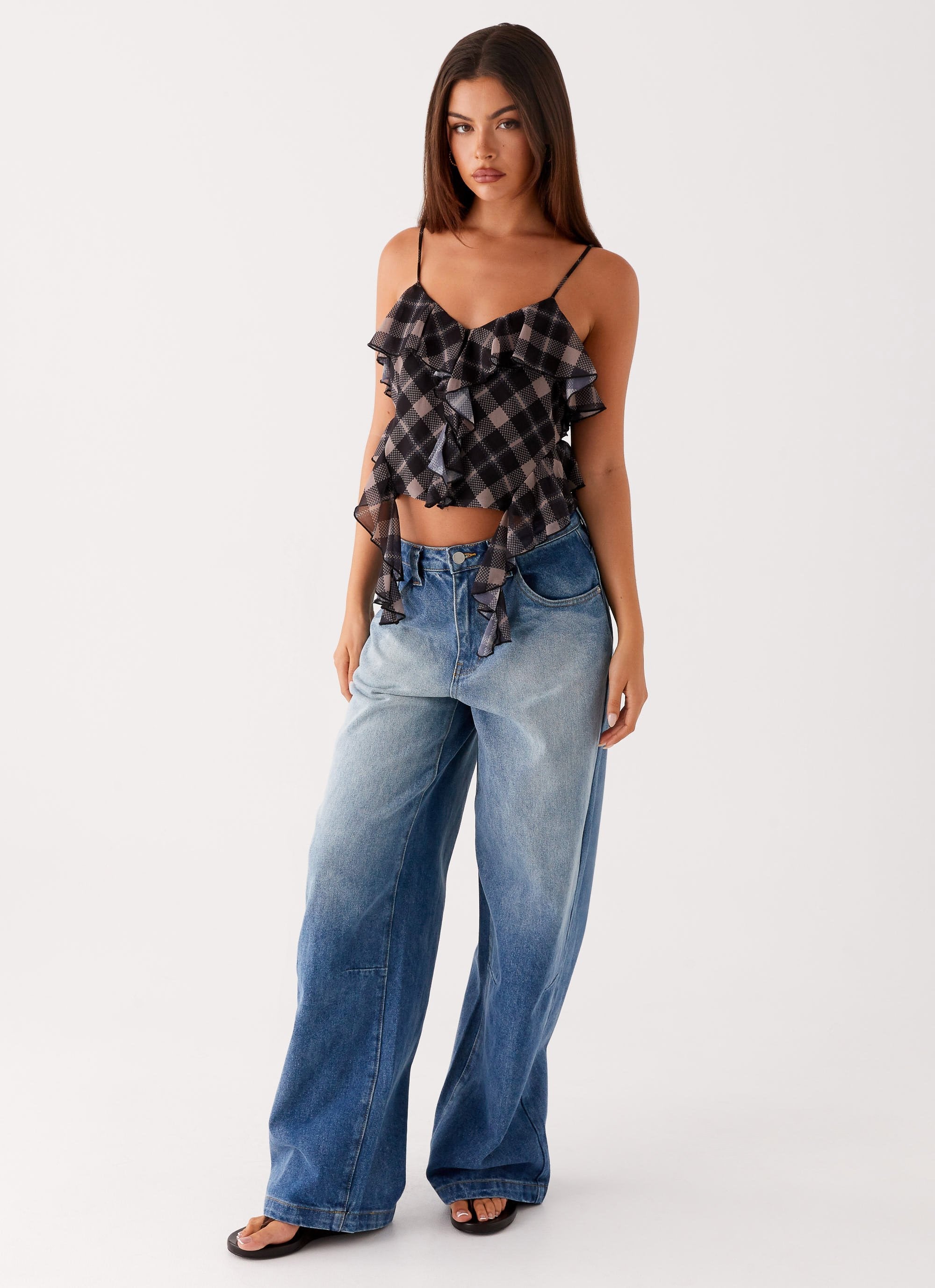 Midwest Low Rise Denim Jeans - Powder Wash Blue