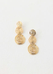 Mocha Kiss Earrings - Gold