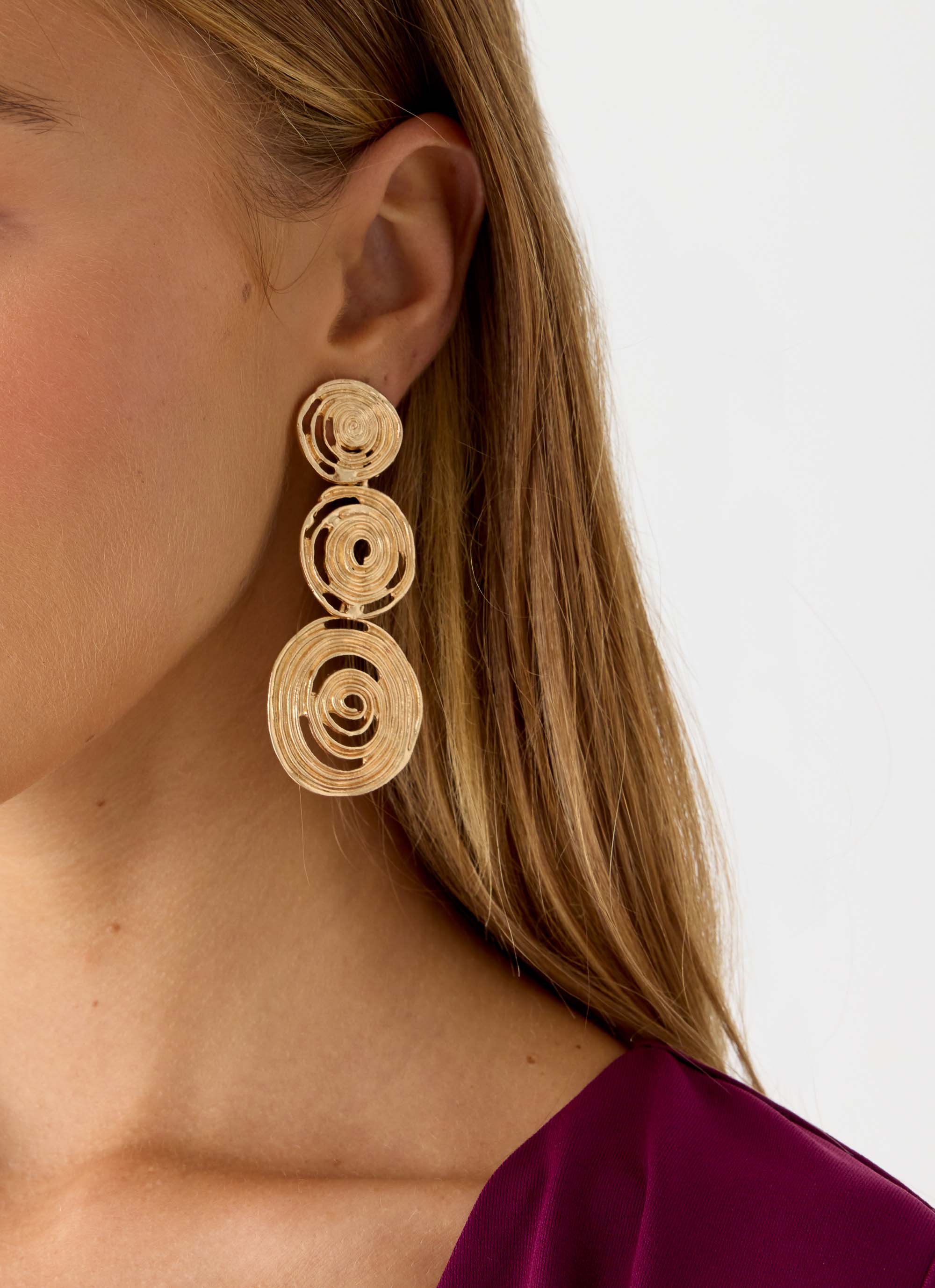 Mocha Kiss Earrings - Gold