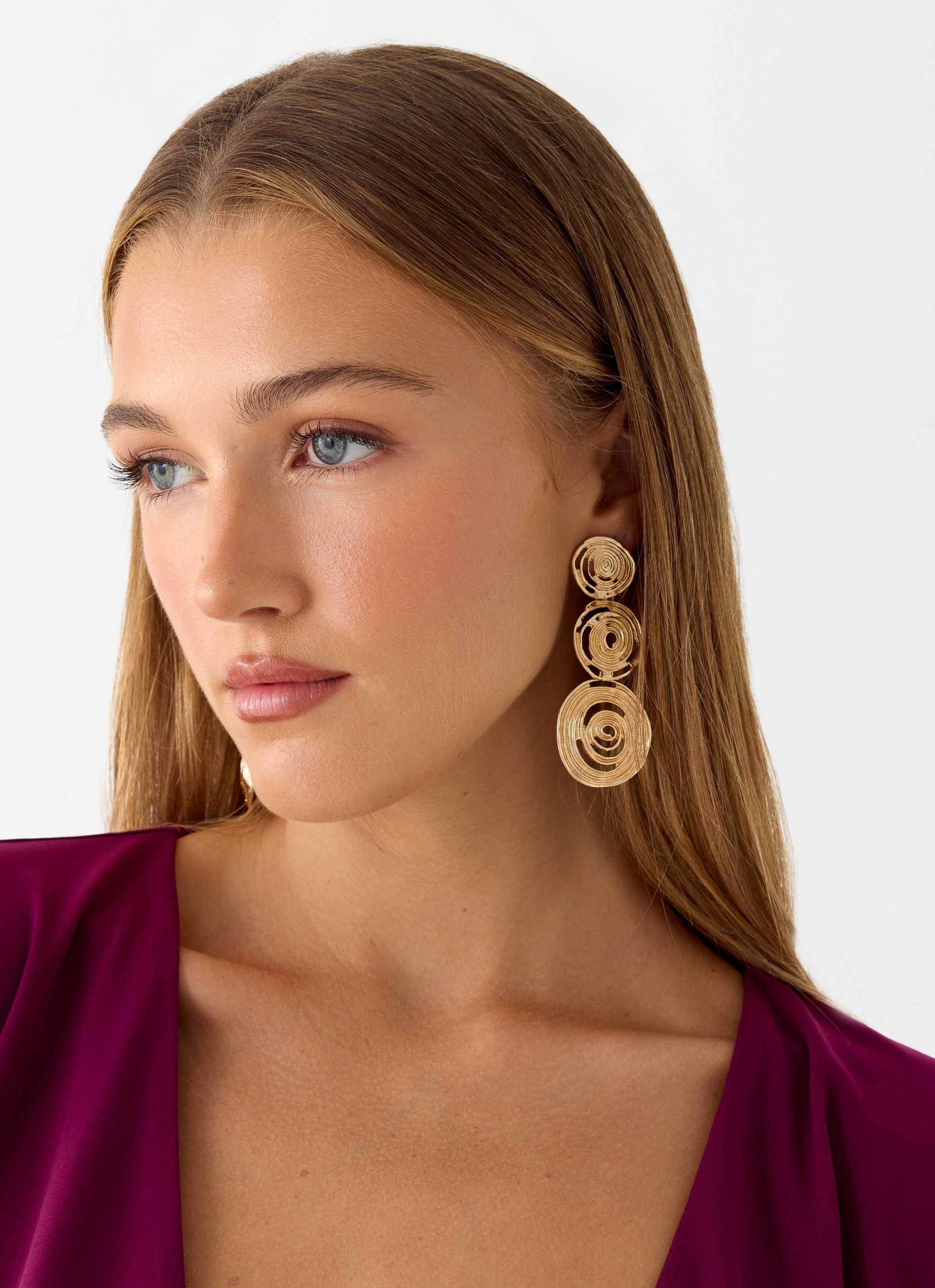 Mocha Kiss Earrings - Gold