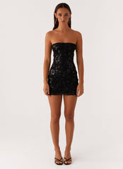 Moorey Beaded Mini Dress - Black