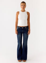 Nalani Low Rise Denim Jeans - Washed