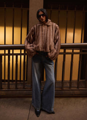 Naylor Faux Fur Jacket - Brown