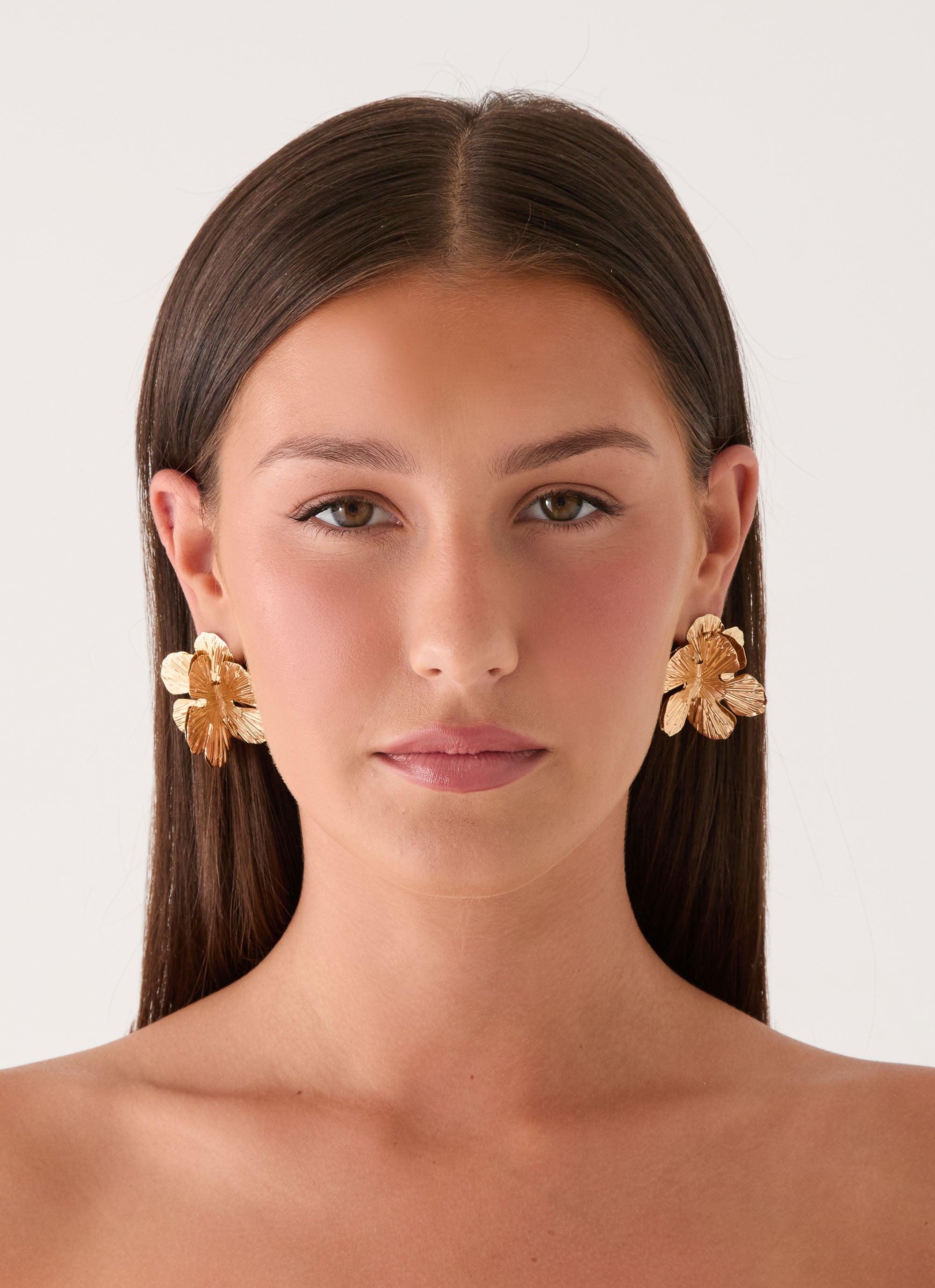 Peachy Dream Earrings - Gold