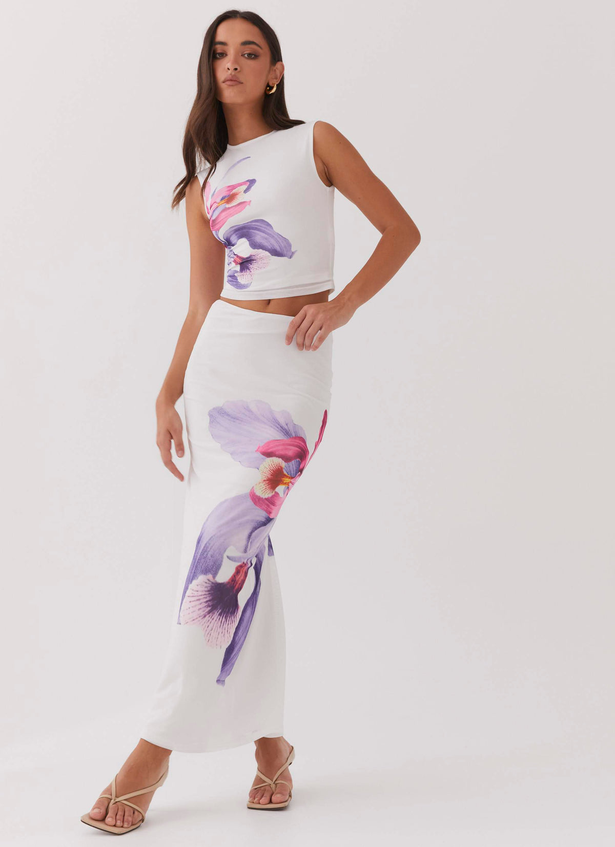 Waiting For Dawn Mesh Maxi Skirt - White