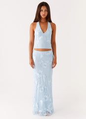 Radiate Halterneck Top - Blue