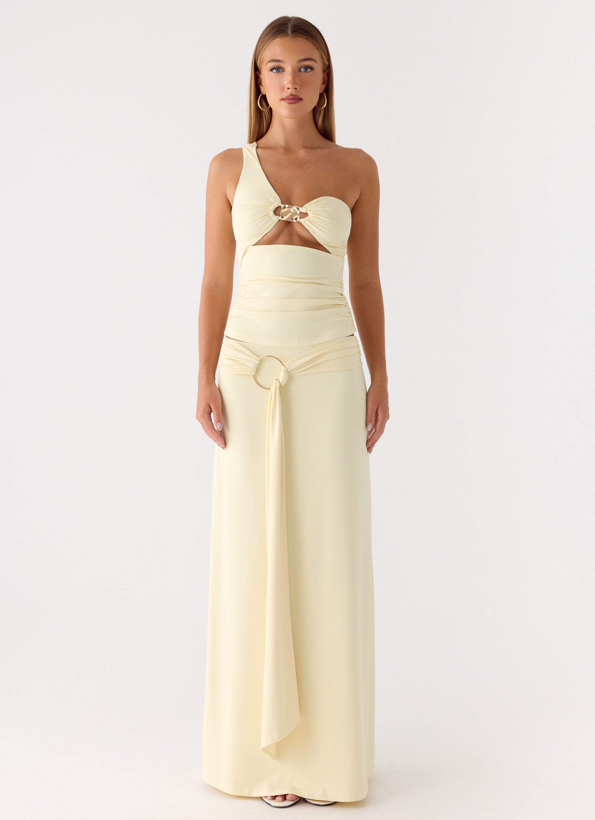 Ravi One Shoulder Top - Yellow