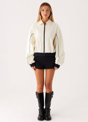 Reese Bomber Jacket - White