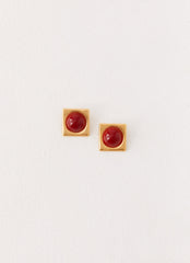 Romelle Earrings - Gold/Red