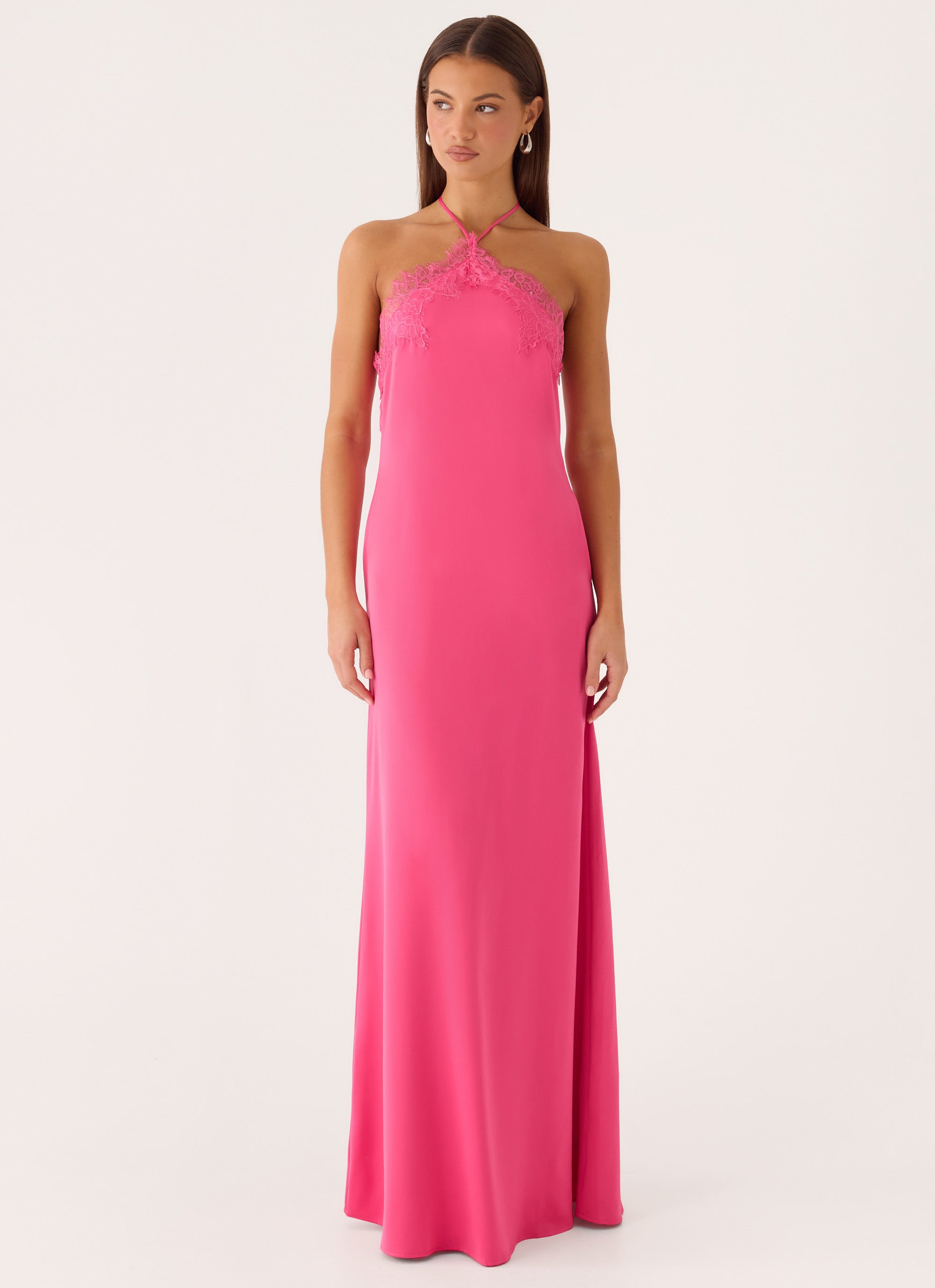 Samaria Halter Maxi Dress - Berry