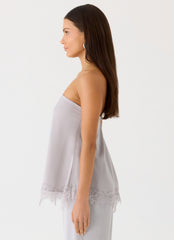 Sella Strapless Top - Misty Blue