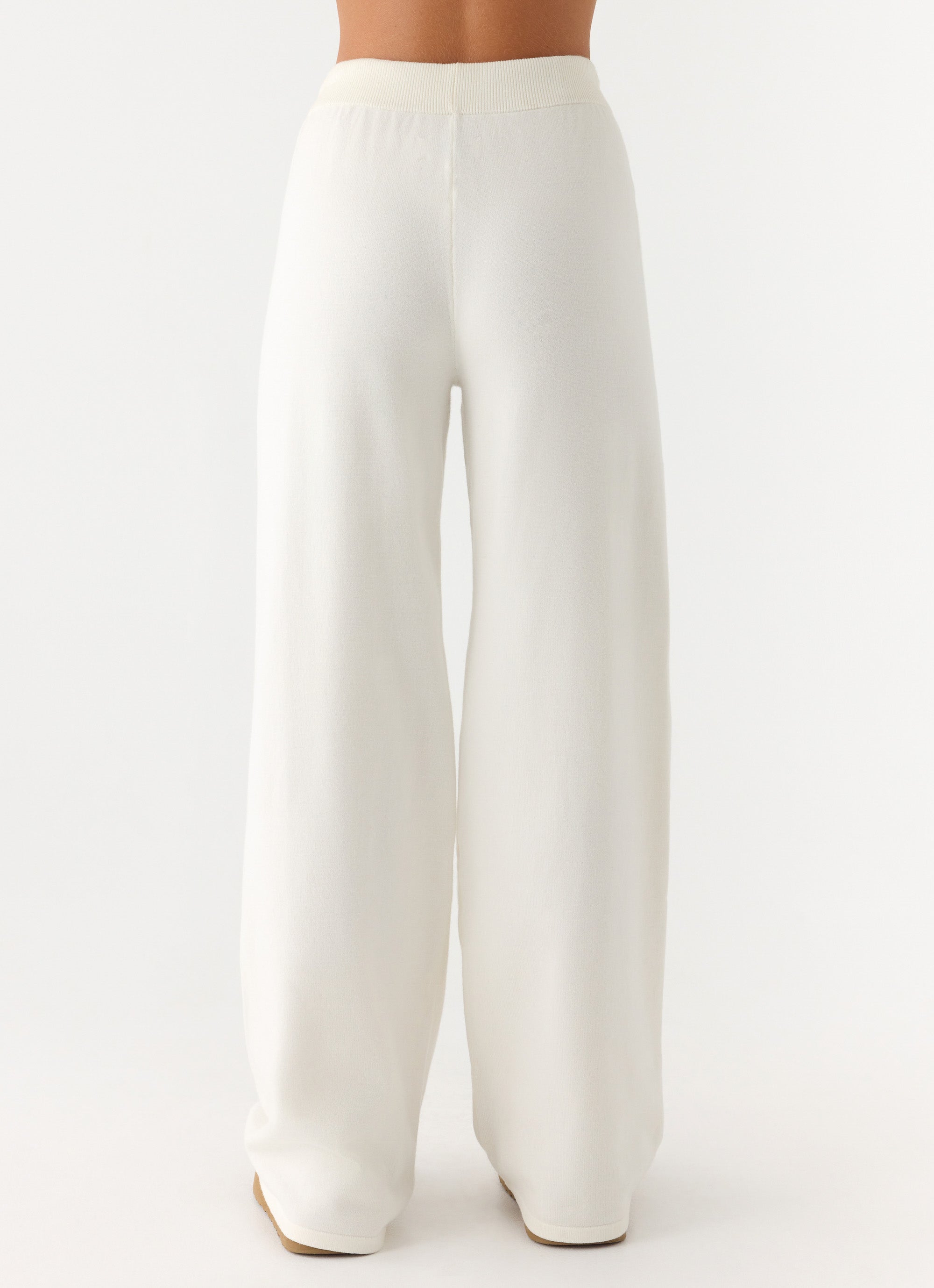 Sherlee Knit Pants - White