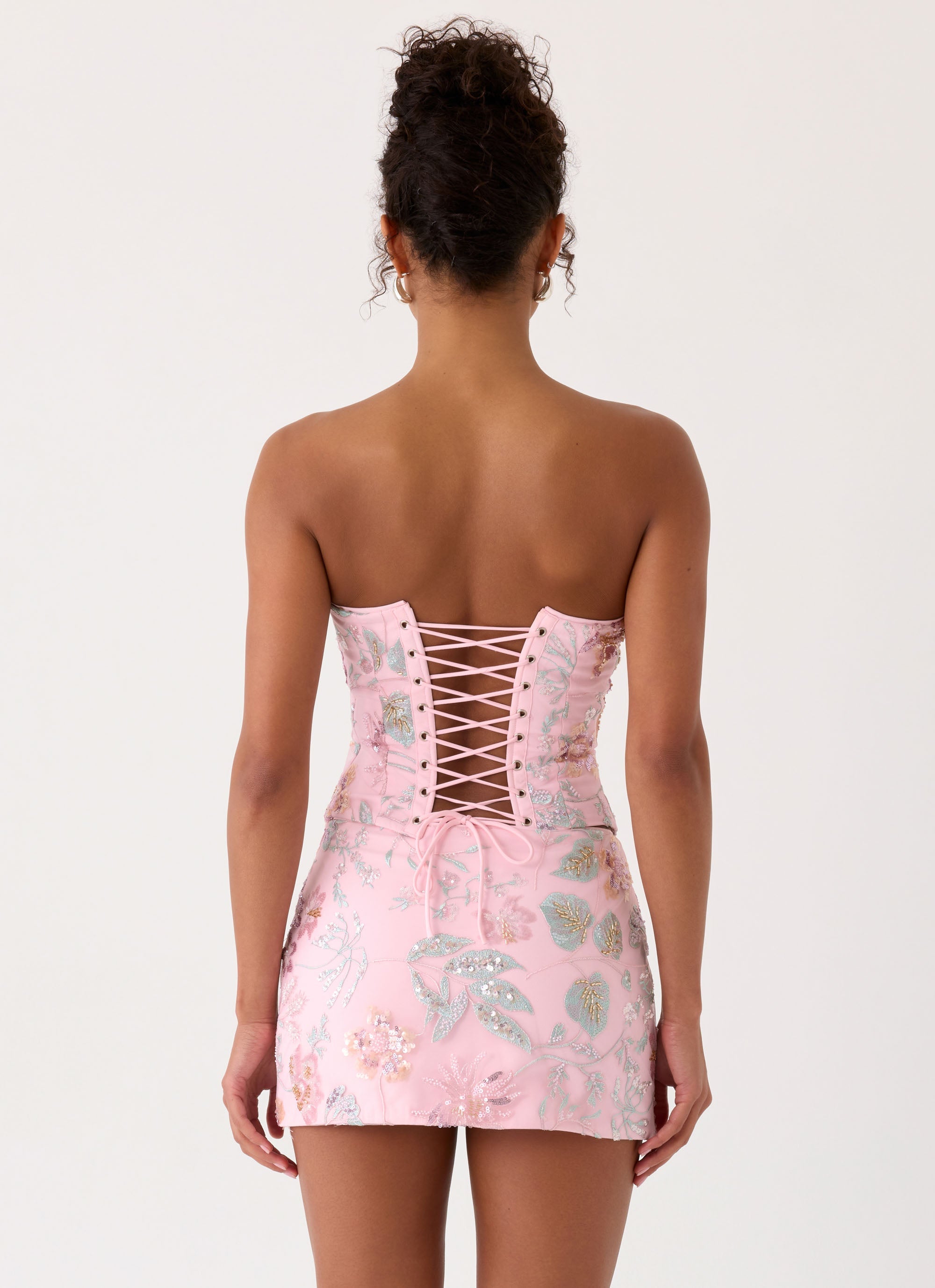 Solaire Low Rise Mini Skirt - Pink