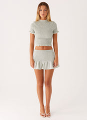 Sweetest Pie T-Shirt - Sage Gingham