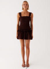Tenielle Mini Dress - Brown