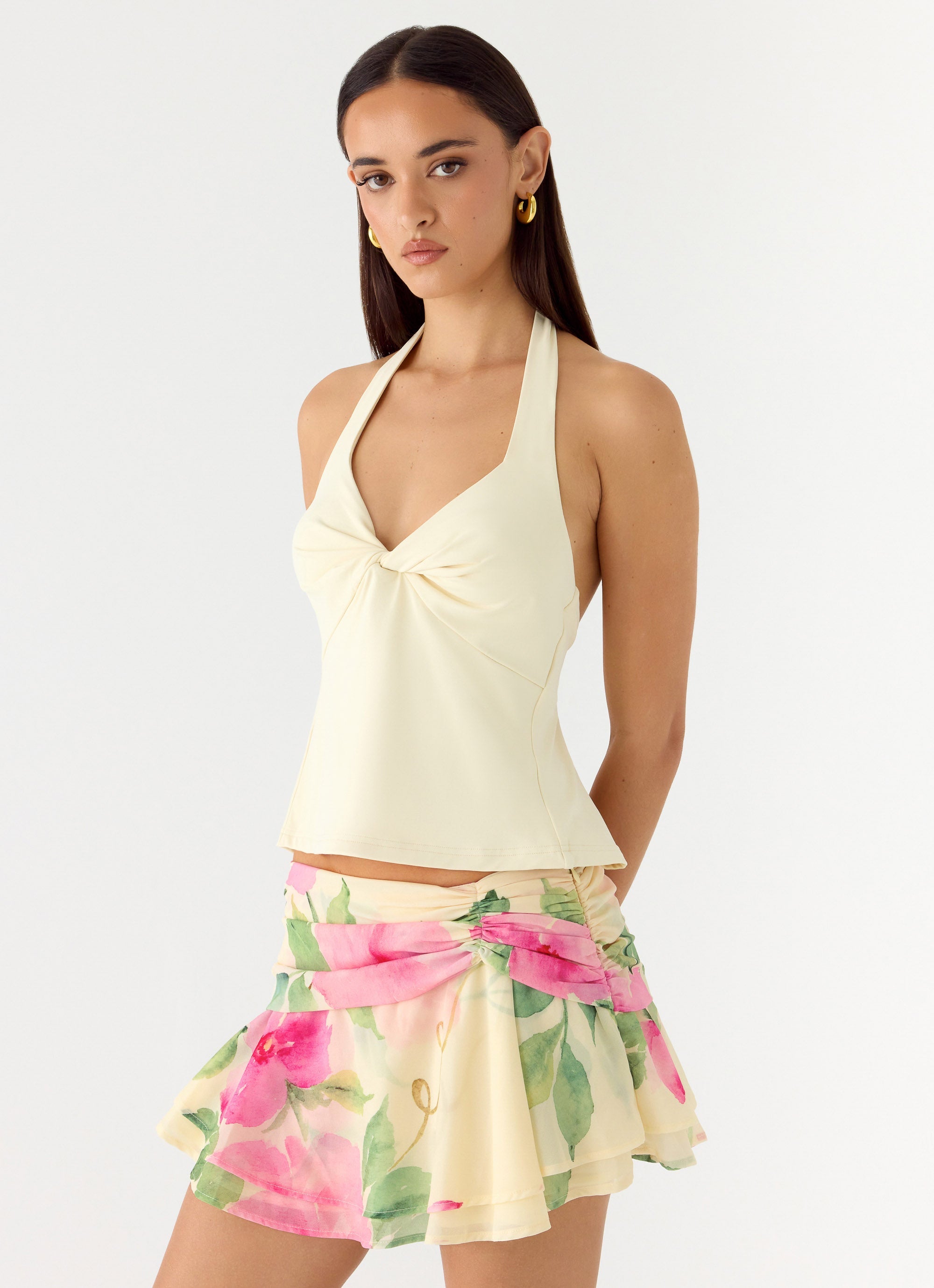 Yuju Mini Skirt - Lemon Soleil